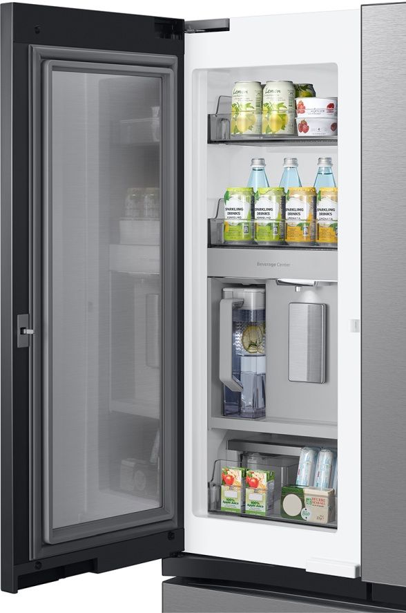 Samsung Bespoke 36 in. 30.0 Cu. Ft. Stainless Steel 3-Door French Door Refrigerator with Beverage Center™-7