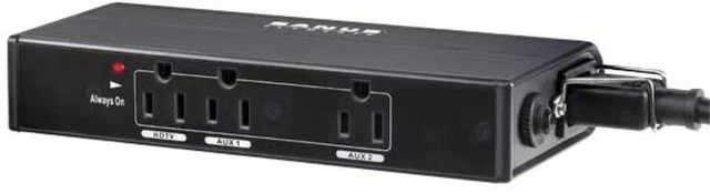 Sanus® Black Flat-Panel HD Power Conditioner and Surge Protector-3
