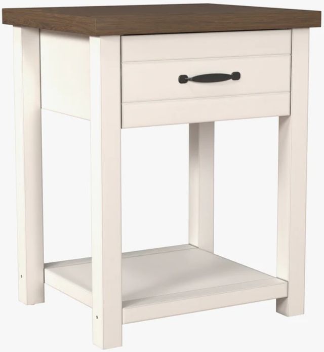 HH2 Home Milligan 2-Piece White Oak Nightstand-1