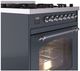 Ilve® Nostalgie II Series 30" Blue Gray Pro Style Dual Fuel Range-4
