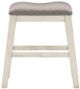 Homelegance® Timbre Antique White/Brown Counter Stool-2