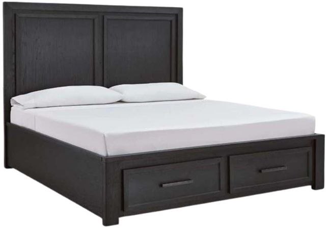 Signature Design by Ashley® Foyland Brushed Black/Dusty Gray Brown King Storage Panel Bed-0