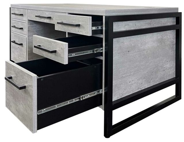 Martin Furniture Mason Concrete Double Pedestal Desk-3