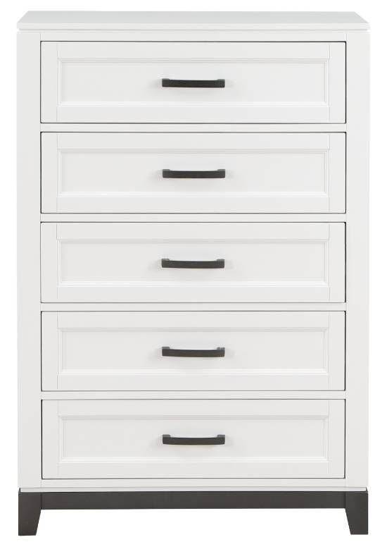 Homelegance® Garretson Metallic Gray/White 5-Drawer Chest-2