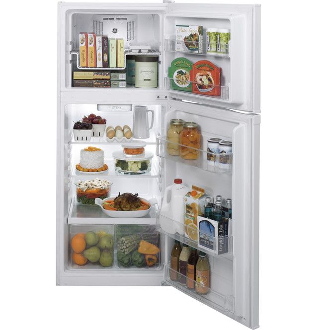GE® Series 24" 11.6 Cu. Ft. White Top Freezer Refrigerator-2