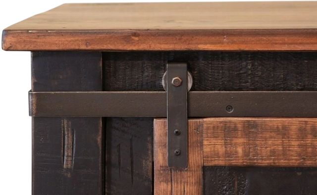 International Furniture Direct Pueblo Brown/Weathered Black 60" TV Stand-2