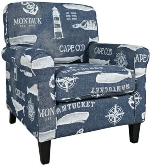 Jofran Inc. Seafarer Navy Accent Chair-0