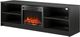 Ameriwood Home Noble Black Oak 65" Electric Fireplace Media Console-2