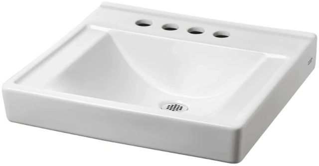 American Standard Decorum® White Wall-Hung EverClean® Sink with 4" Centerset and Extra Right-Hand Hole-1