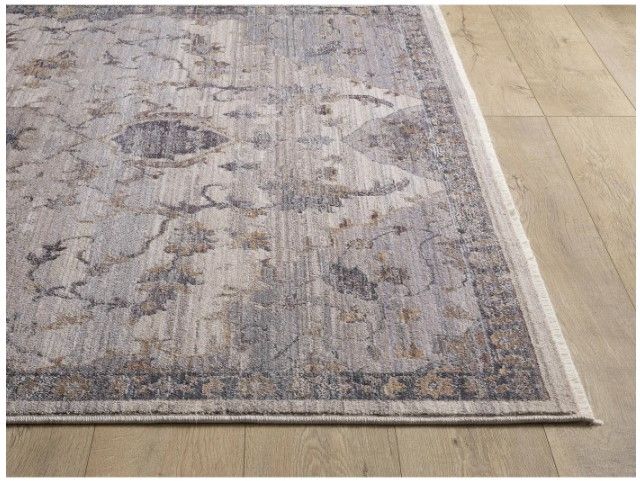 KAS Rugs Adele Grey/Ivory Courtney 5'x8' Area Rug-1