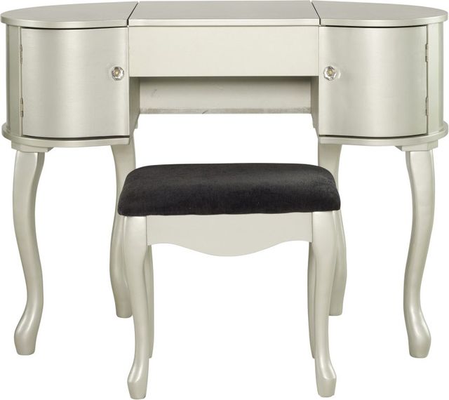 Linon Paloma 2-Piece Silver Vanity Set-2