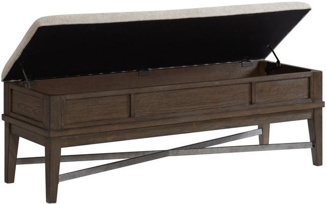 Intercon Preston Weathered Vintage Oak Storage Bench-2