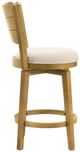 Armen Living Winsley 2-Piece Amber Stone/White Counter Stool Set-3