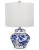 A & B Home Blue/White 12" Ceramic Vase Lamp-0