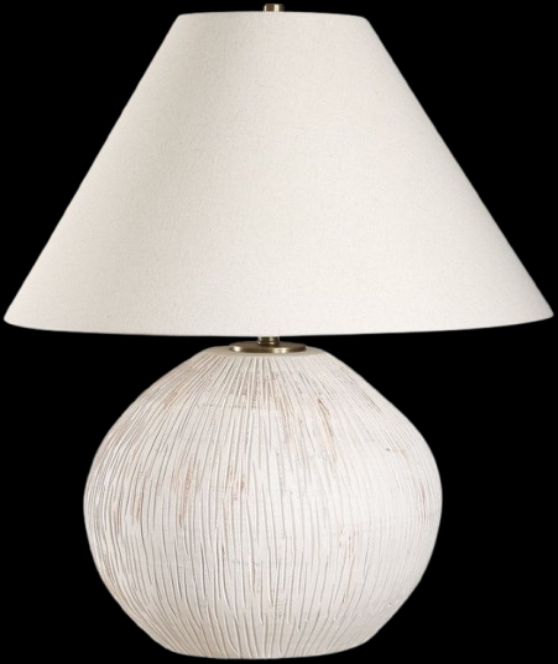 Uttermost® Meryl Aged White Table Lamp-0