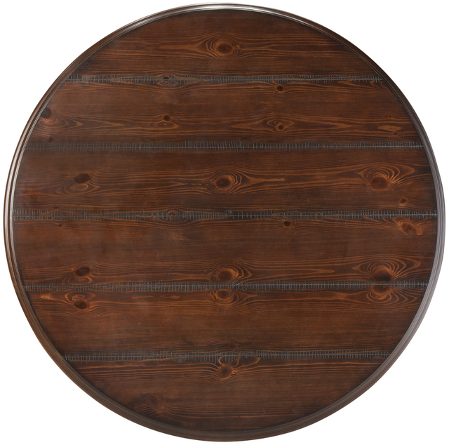 Bernards Midland Brown Dining Table with Charcoal Black Base-2