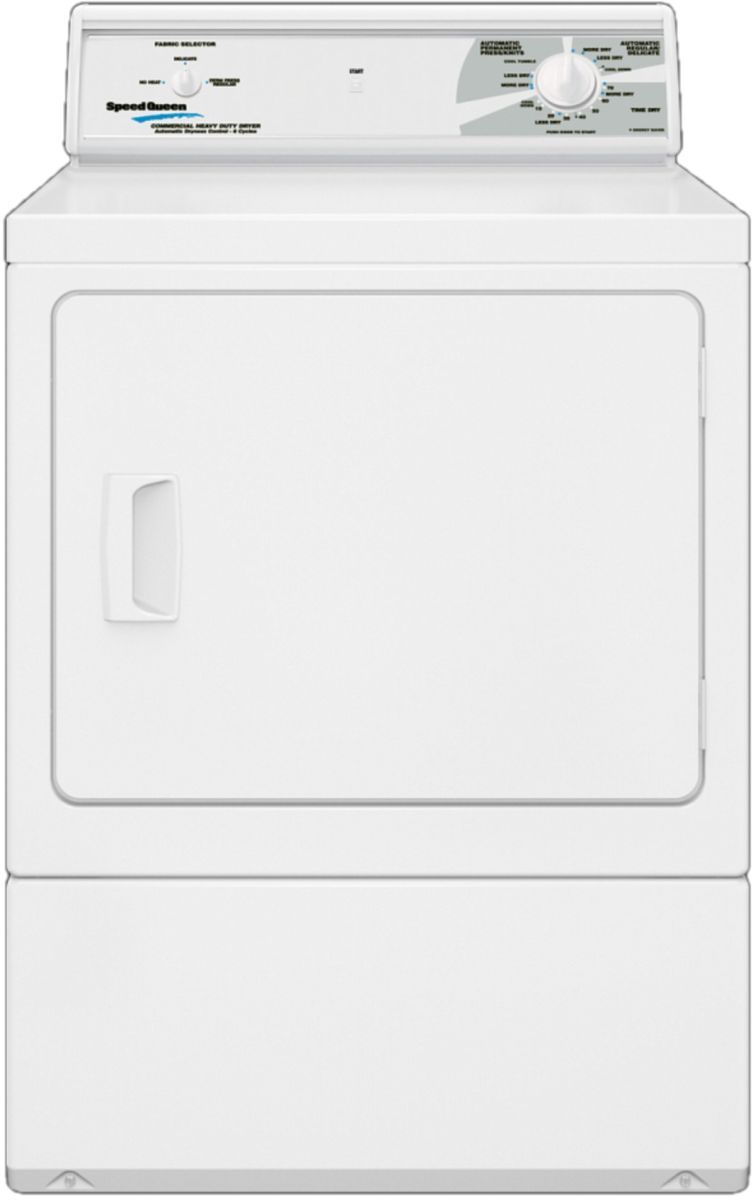 Speed Queen® Commercial 7.0 Cu. Ft. White Non-Vended Front Load Gas Dryer