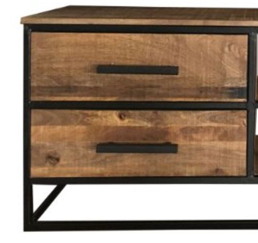 Jaipur Furniture Industrial Sawn 2-Drawer TV Unit-1