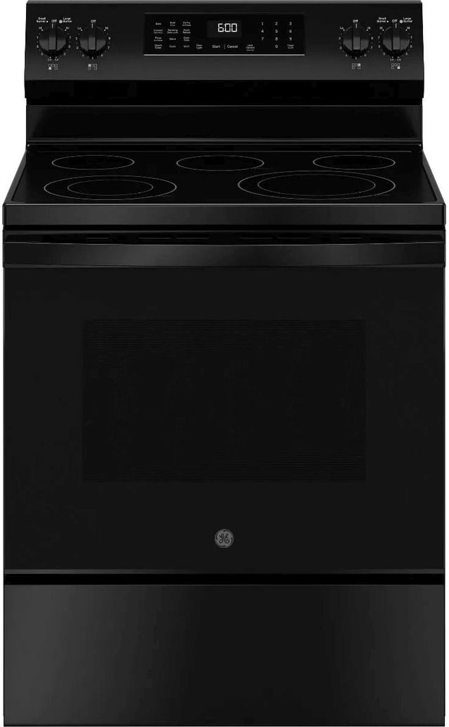 GE® 600 Series 30" Black Freestanding Electric Range-0