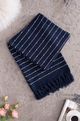 A & B Home Navy Blue Striped Throw Blanket-5