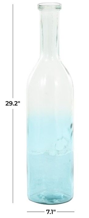 Deco Marche Teal Ombre 29'' Tall Floor Vase-2