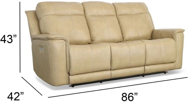 Flexsteel® Miller Latte Power Reclining Sofa with Power Headrests and Lumbar-4