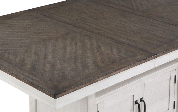 New Classic® Home Furnishings Richland White Counter Height Dining Table with Brown Top -5