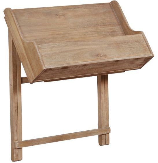 Linon Dakota Gray Wash Folding Desk-3