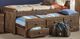 American Wholesale Furniture Chestnut Twin Captains Bed-0