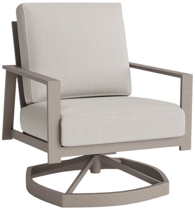 Bassett® Furniture Customizable Morris Fabric Outdoor Swivel Rocker Chair-0