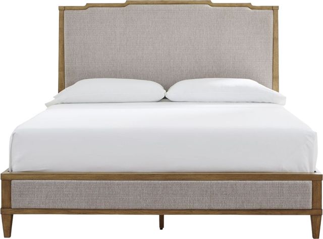 Signature Design by Ashley® Sharlance Gray/Light Brown King Upholstered Panel Bed-1