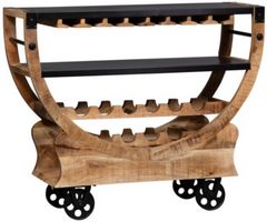Liberty Furniture Danley Weathered Brown Accent Bar Trolley