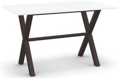 Amisco Andre White Glass Table