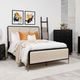Coaster® Arini Black/Cream California King Upholstered Panel Bed -4