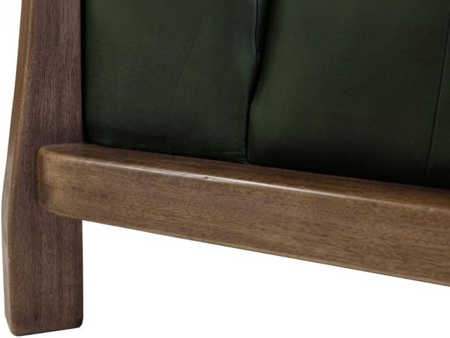 International Furniture Direct Roots Brown/Green Leather Loveseat-2