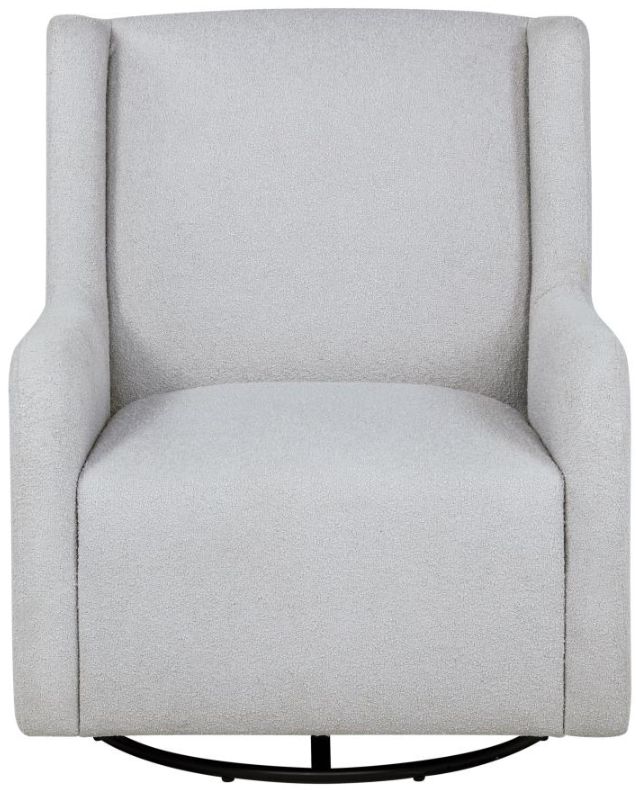 Coaster® Serra Dove Gray Upholstered Manual Swivel Glider Recliner-1