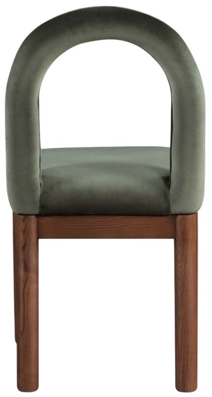 Meridian Furniture Conrad Green/Walnut Upholstered Dining Chair-3
