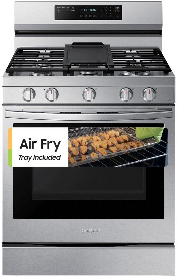 Samsung 30" Fingerprint Resistant Stainless Steel Smart Freestanding Gas Range