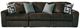 Signature Design by Ashley® Midnight-Madness 3-Piece Chocolate Sectional Sofa-0