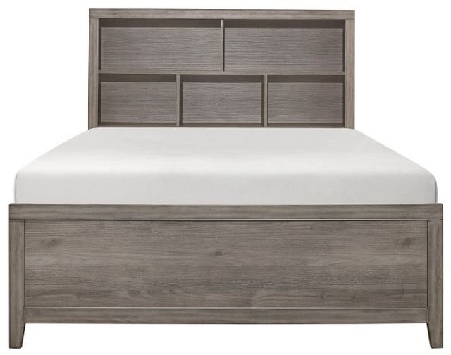 Homelegance® Woodrow Gray Queen Platform Bookcase Bed-2