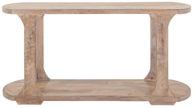 International Furniture Direct Balam Stained White Sofa Table-3