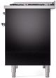 Ilve® Nostalgie II Series 40" Glossy Black Pro Style Dual Fuel Range-4