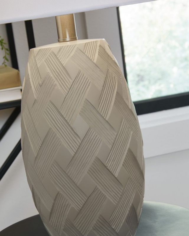 Signature Design by Ashley® Tamner Taupe Table Lamp-1
