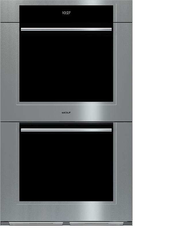Wolf® M Series 30" Stainless Steel Transitional Double Electric Built in Wall Oven-0