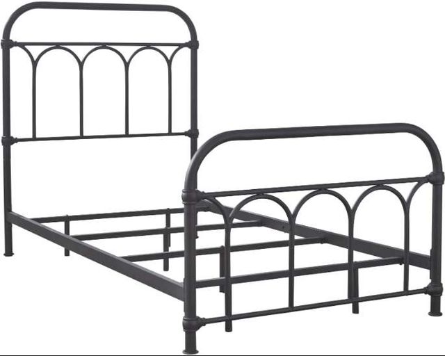 Signature Design by Ashley® Nashburg Black Youth Twin Metal Rod Bed-0