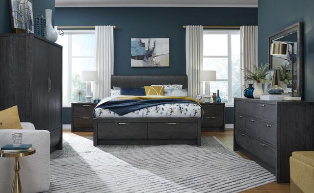 Magnussen Home® Kinsley Black Heron King Panel Headboard-1