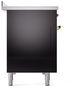 Ilve® Nostalgie II Series 48" Glossy Black Pro Style Induction Range-4