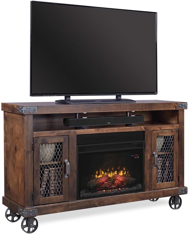 Aspenhome® Industrial 62" Ghost Black Fireplace Console-0