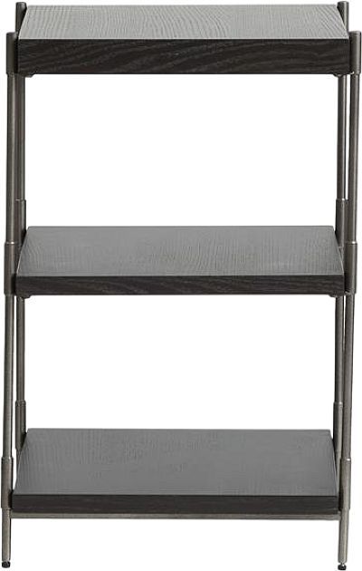 Magnussen Home® Spencer Aged Nickel/Dark Briarsmoke Rectangular Accent Table-2