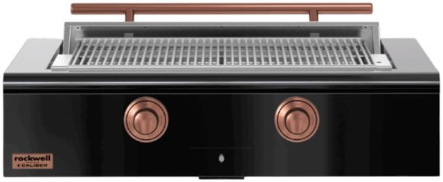 Caliber™ Rockwell Social 2-Burner Gloss Black Built-In Natural Gas Grill with Copper Hardware-0